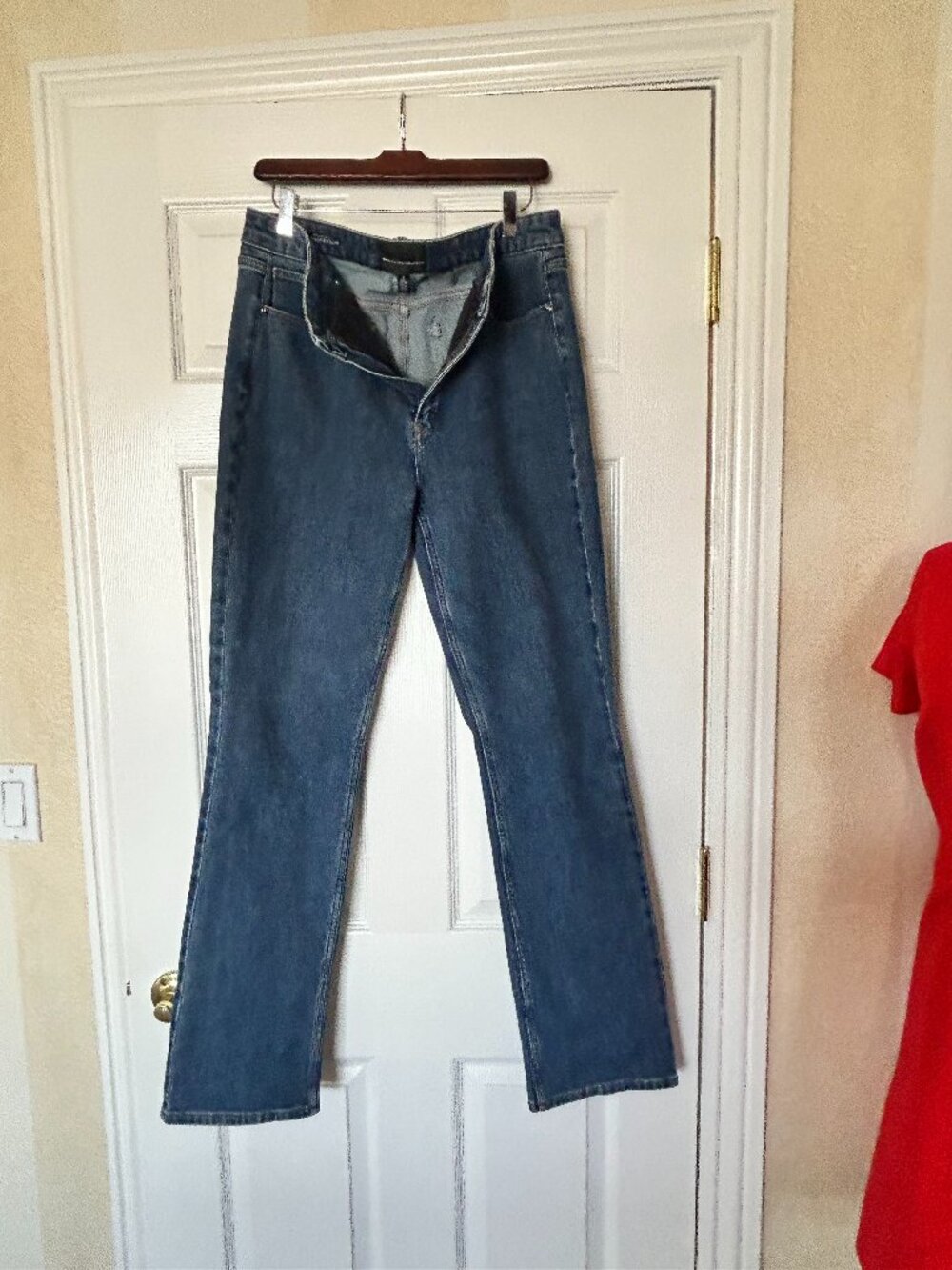 White House Black Market High Rise Slim Flare Jeans Size 8 Elongated Slim
